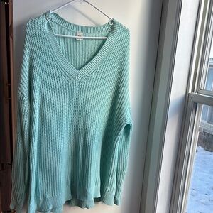 Sew in Love Light Blue V-Neck Knitted Sweater